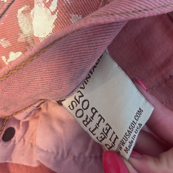 PINK 501 LEVI’S DENIM SHORTS size 26 - Picture 4 of 4